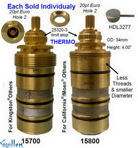 JER 15800;;__ 4in 20pt; Thermostatic cartridge; in Unfinish   90003971; 90 00 3971; 106842