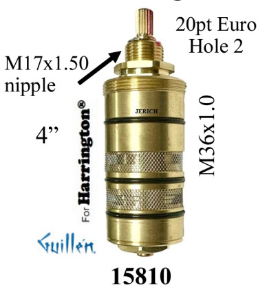 JER 15810;;__ UNK;;__ 20pt; Thermostatic Cartridge; in Unfinish