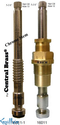 JER 16011;; __ 5-3/8in 16pt; Hot cwc piston stem assembly; in Chrome