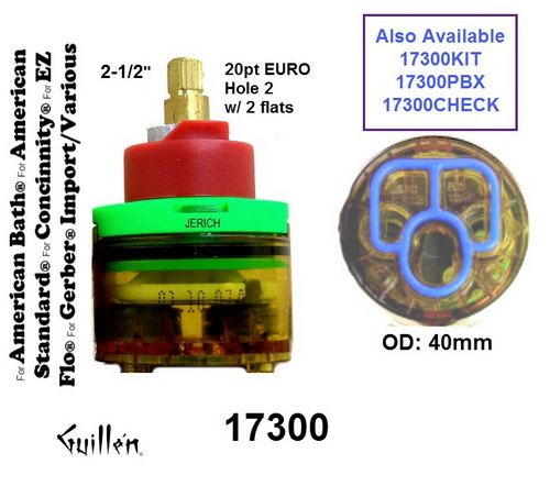 JER 17300;;__ 2-1/2in 20pt; pressure balance catridge; in Unfinish