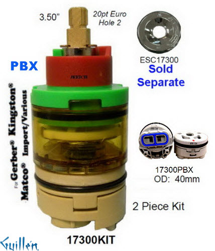 JER 17300KIT;;__ 3-1/2in 20pt; pressure balance catridge; in Unfinish