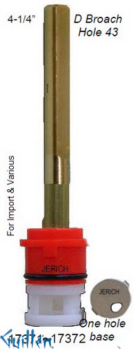 JER 17372;; __ 4-1/4in D; Cold ccwc 1/4 Turn plastic cartridge; in Unfinish