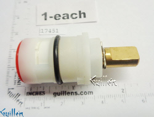 JER 17451;; __ 1-7/8in D; Hot cwc 1/4 Turn plastic cartridge; in Unfinish