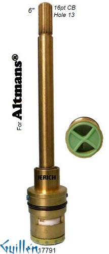 JER 17791;; __ 6in 16pt; Diverter cartridge; in Unfinish