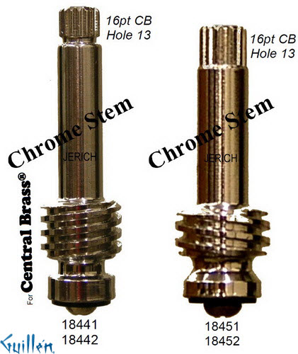 JER 18451;; __ UNK 16pt; Cold ccwc piston stem assembly; in Chrome