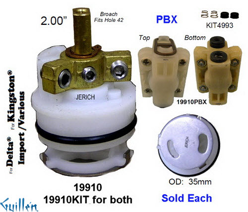 JER 19910KIT;; __ 2in SQ; pressure balance cartridge; in Unfinish