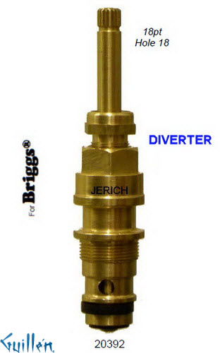 JER 20392;; __ UNK 18pt; Diverter cartridge; in Unfinish