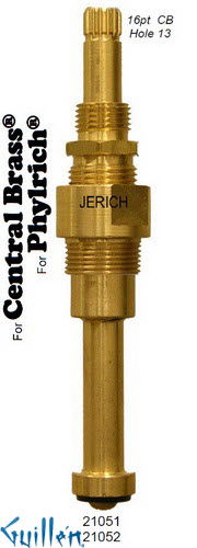 JER 21051LF;; __ UNK 16pt; Hot cwc piston stem assembly; in Unfinish