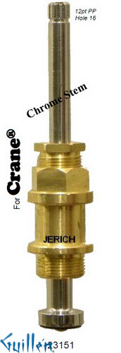 JER 23151;; __ UNK 12pt; Hot cwc piston stem assembly; in Chrome