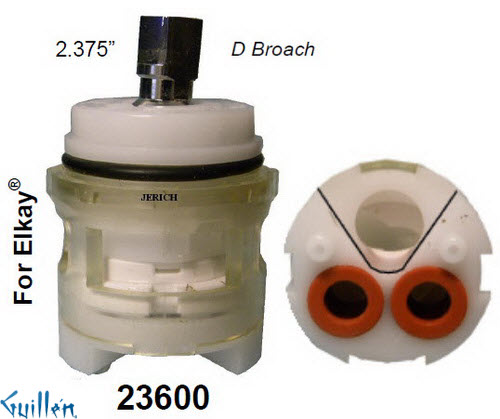 JER 23600;;__ 2-3/8in D; Single lever cartridge; in Unfinish
