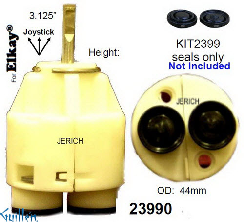 JER 23990;;__ 3-1/8in Rnd; Single lever cartridge joystick; in Unfinish