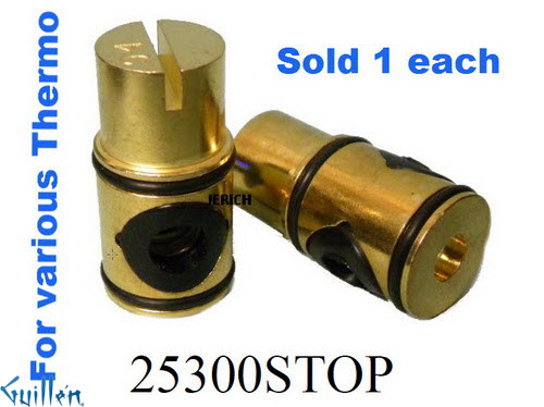 JER 25300STOP;;__ 3-3/4in UNK; Thermostatic cartridge check stop stem; in Unfinish