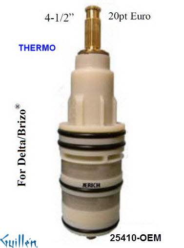 JER 25410-OEM;;__ 4-1/2in 20pt; Thermostatic cartridge long; in Unfinish