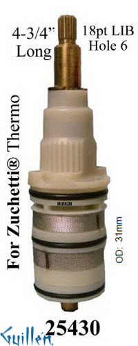 JER 25430;;__ 4-3/4in 18pt; Thermostatic cartridge; in Unfinish