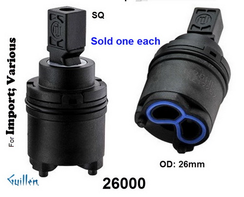 JER 26000;;__ UNK Rect; Single lever cartridge; in Unfinish