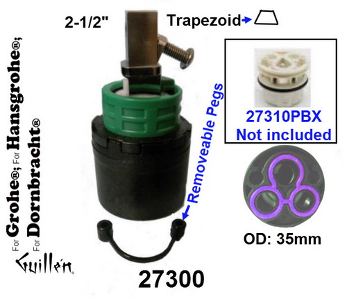 JER 27300;;__ 2-1/2in Trap; pressure balance catridge; in Unfinish
