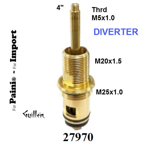 JER 27970;;__ 4in UNK; Diverter cartridge; in Unfinish