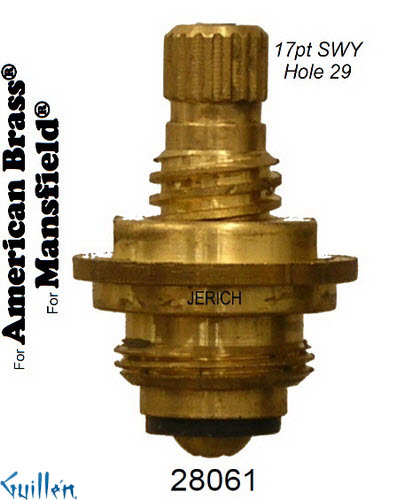 JER 28061LF;; __ UNK 17pt; Hot cwc piston stem assembly; in Unfinish;