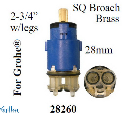 JER 28260;;__ 2-3/4in UNK; Pressure balance cartridge; in Unfinish