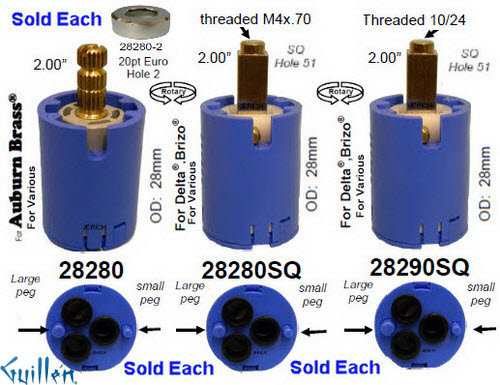 JER 28280;; __ 2in 20pt; Single lever cartridge; in Unfinish