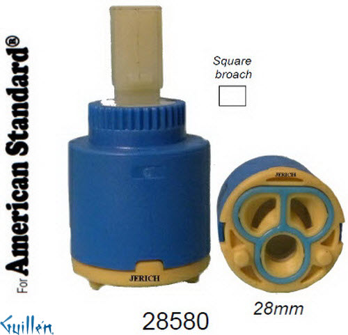 JER 28580;;__ 2in SQ; Single lever cartridge; in Unfinish