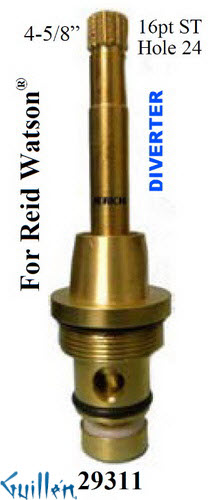 JER 29311;;__ 4-5/8in; 16pt; Diverter cartridge; in Unfinish