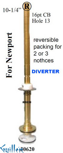 JER 30620;;__ 10-1/4in; 16pt; Diverter cartridge; in Unfinish