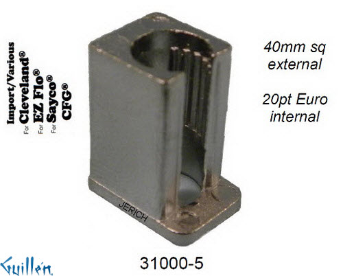 JER 31000-5;;__ 20pt - SQ; handle adapter; in Unfinish