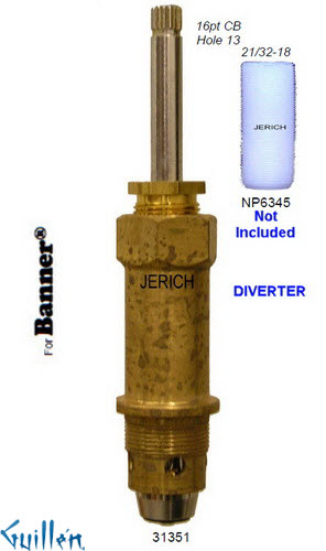 JER 31351;; __ UNK 16pt; Diverter cartridge; in Chrome