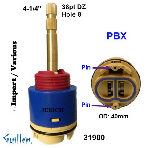 JER 31900;;__4-1/4in 38pt; Pressure balance cartridge; in Unfinish
