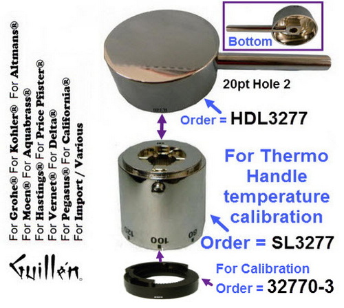 JER 32770-3;; __ 4in; Thermostatic cartridge temperature stop; in Unfinish