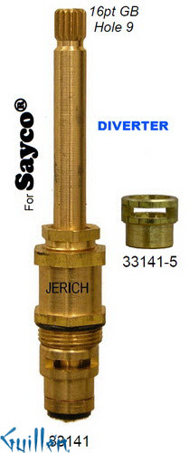 JER 33141-5;;__ UNK; 16pt; Diverter cartridge; in Unfinish