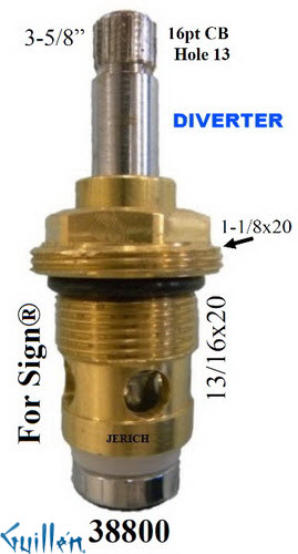 JER 38800;;__ 3-5/8in; 16pt CB; Diverter cartridge; in Chrome