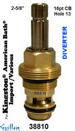 JER 38810;;__ 2-5/8in 16pt; Diverter cartridge; in Chrome