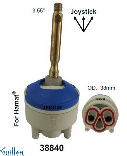 JER 38840;; __ 3-6/11in Thrd; Single lever cartridge; in Unfinish
