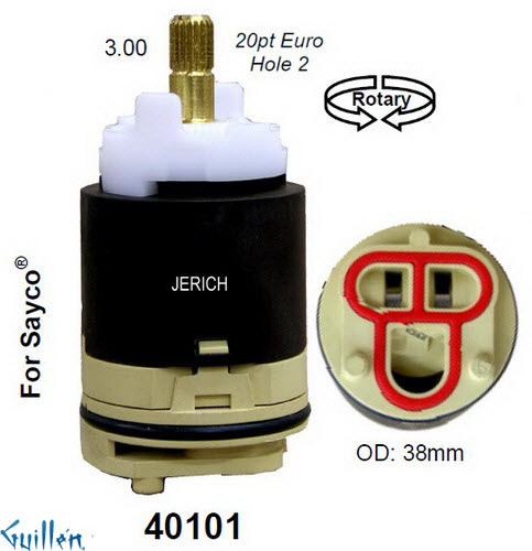 JER 40101;; __ 3in 20pt; Pressure balance cartridge; in Unfinish