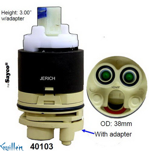 JER 40103;;__ 3in UNK; Single lever cartridge; in Unfinish