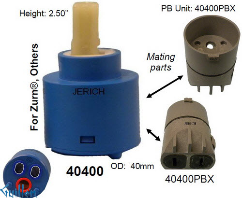 JER 40400;;__ 2-1/2in UNK; Single lever cartridge; in Unfinish