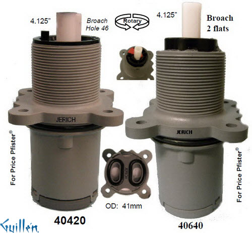 JER 40420;; __ 4-1/8in; Single lever cartridge; in Unfinish