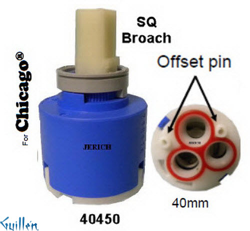 JER 40450;; __ UNK SQ; Single lever cartridge; in Unfinish