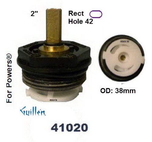 JER 41020;;__ 2in Rect; Pressure balance cartridge; in Unfinish
