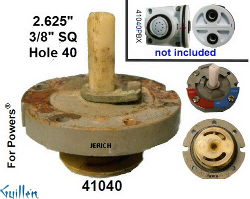 JER 41040;;__ 2-5/8in SQ; Pressure balance cartridge; in Unfinish