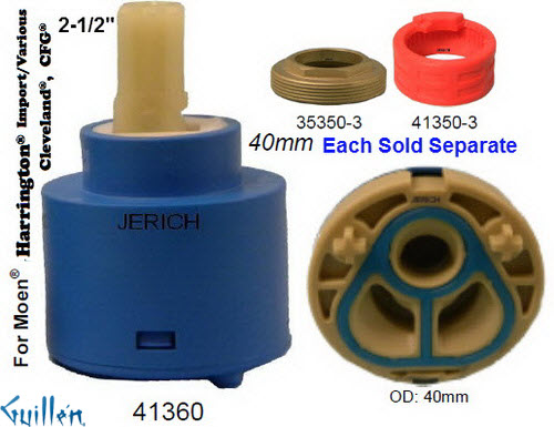 JER 41360;;__ 2-1/2in UNK; Single lever cartridge; in Unfinish
