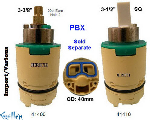 JER 41400;; __ 3-3/8in 20pt; pressure balance cartridge; in Unfinish
