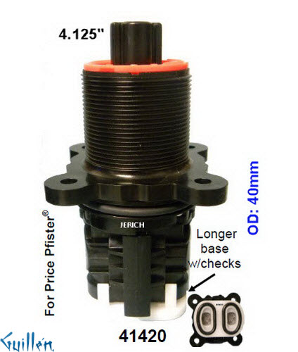 JER 41420;; __ 4-1/8in; Single lever cartridge; in Unfinish