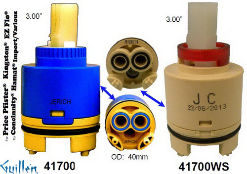 JER 41700;;__ 3in SQ; Single lever cartridge; in Unfinish
