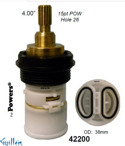 JER 42200;; __ 4in 15pt; Single lever cartridge; in Unfinish