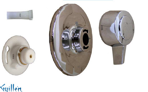 JER 47.078; Tempersafe;__ Trim kit escutcheon with handle tempress ii metal plate; in Chrome   47048000; 47048; 47078; 47078000; ES-DT1K(CP)(CP); 47534; 47534000