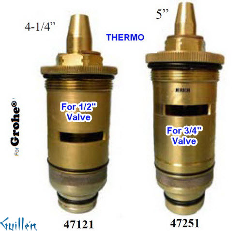 JER 47121;; __ 4-1/4in; Thermostatic cartridge; in Unfinish