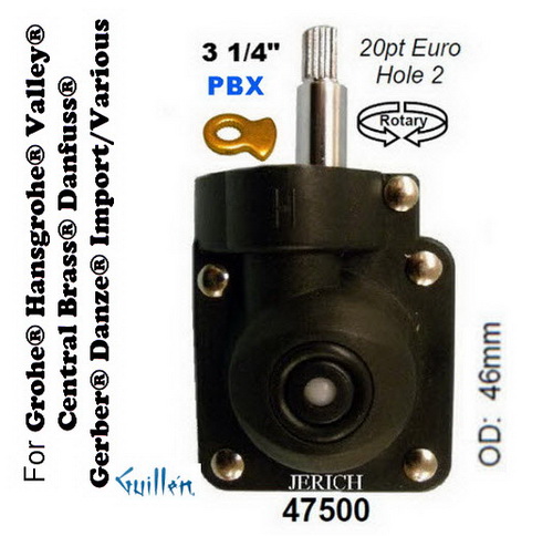 JER 47500;;__ 3-1/4in 20pt; pressure balance catridge; in Unfinish